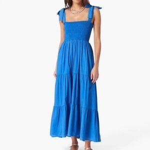 XIRENA Lorraine midi - blue dress, size medium, worn once. Perfect condition.